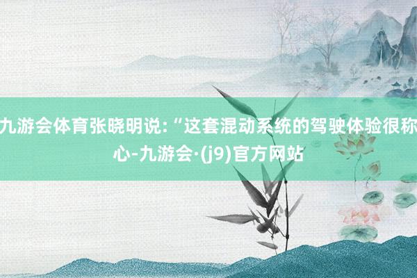 九游会体育张晓明说:“这套混动系统的驾驶体验很称心-九游会·(j9)官方网站