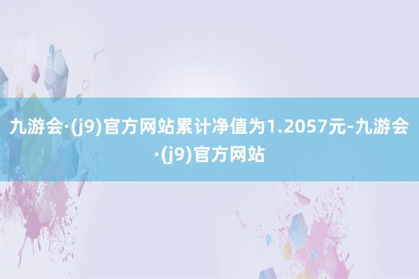 九游会·(j9)官方网站累计净值为1.2057元-九游会·(j9)官方网站