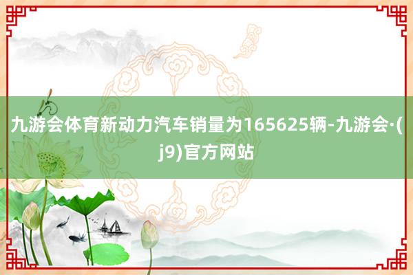 九游会体育新动力汽车销量为165625辆-九游会·(j9)官方网站