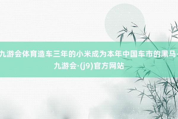 九游会体育造车三年的小米成为本年中国车市的黑马-九游会·(j9)官方网站