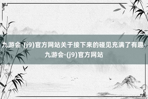 九游会·(j9)官方网站关于接下来的碰见充满了有趣-九游会·(j9)官方网站