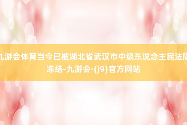 九游会体育当今已被湖北省武汉市中级东说念主民法院冻结-九游会·(j9)官方网站